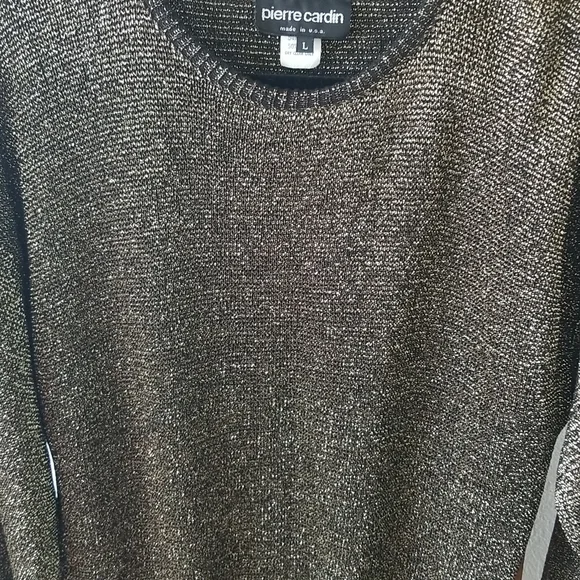 VINTAGE PIERRE CARDIN METALLIC SWEATER SIZE LARGE - Picture 2 of 7